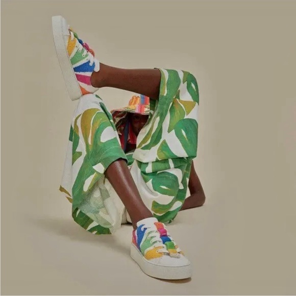 Farm Rio Rainbow Crochet Terry Platform Sneakers - Picture 3 of 6